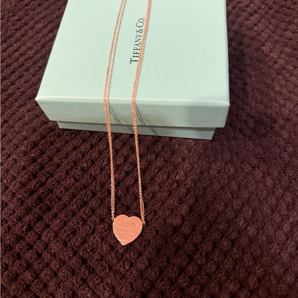 Tiffany & Co. Pink Heart Pendant Necklace